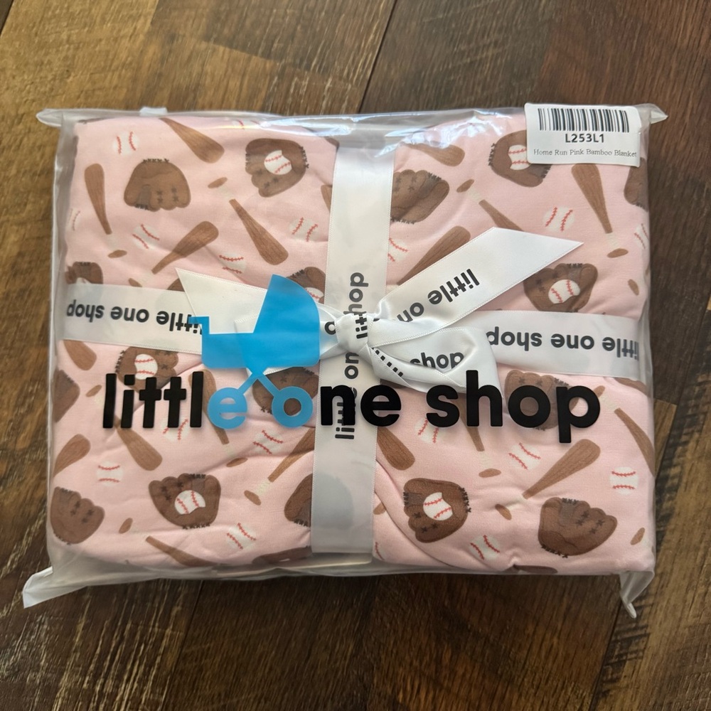 Little One Shop Pink Baseball Blanket